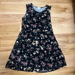 Knitworks Black Floral Kids Dress